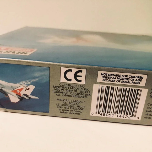Vtg 1997 USA Grumman F 14 A Tomcat 1/144 Airplane Model Kit Minicraft - Picture 6 of 11